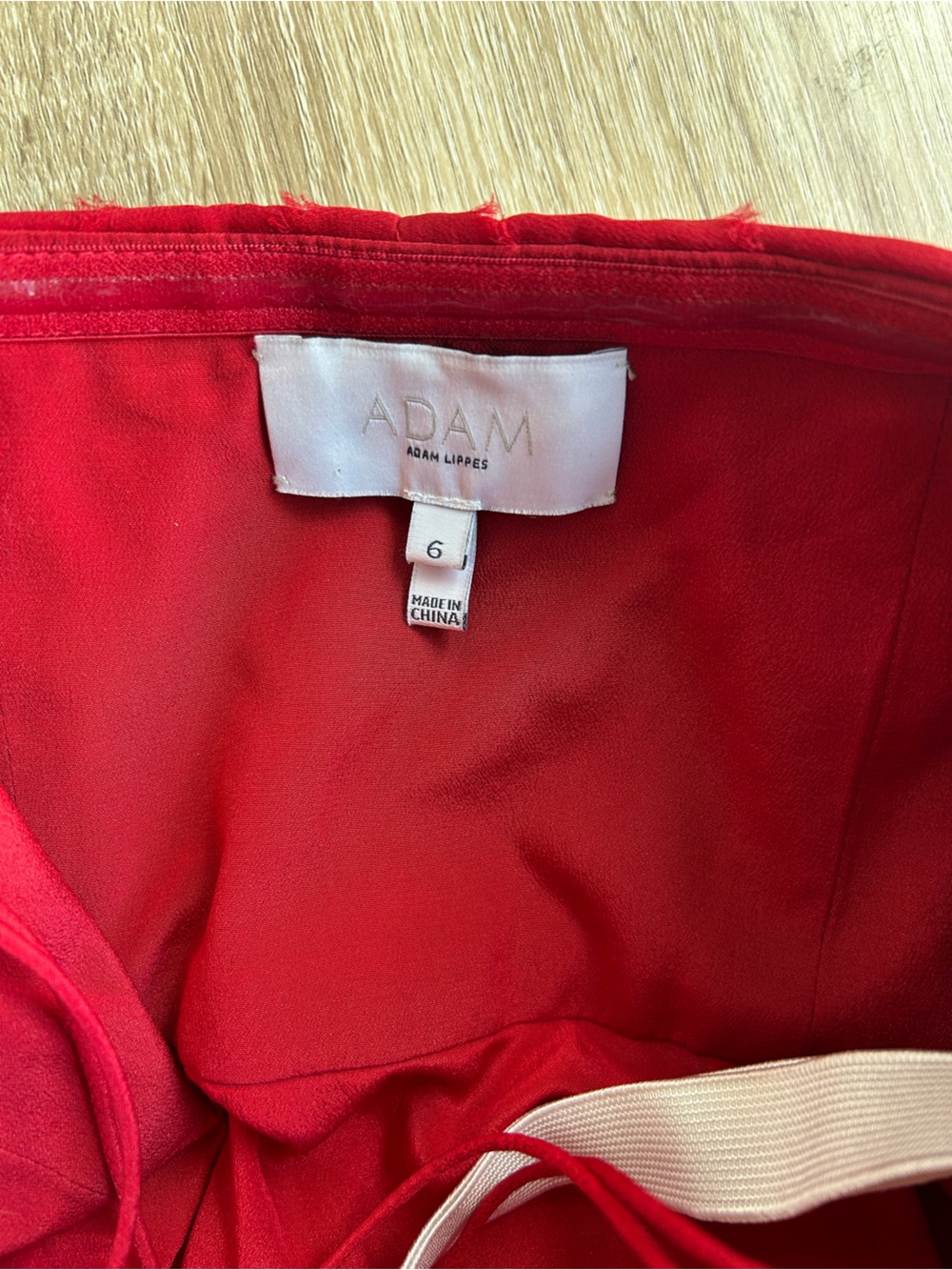 Adam Lippes Red Ruffle Silk Mini Dress - Picture 3 of 7